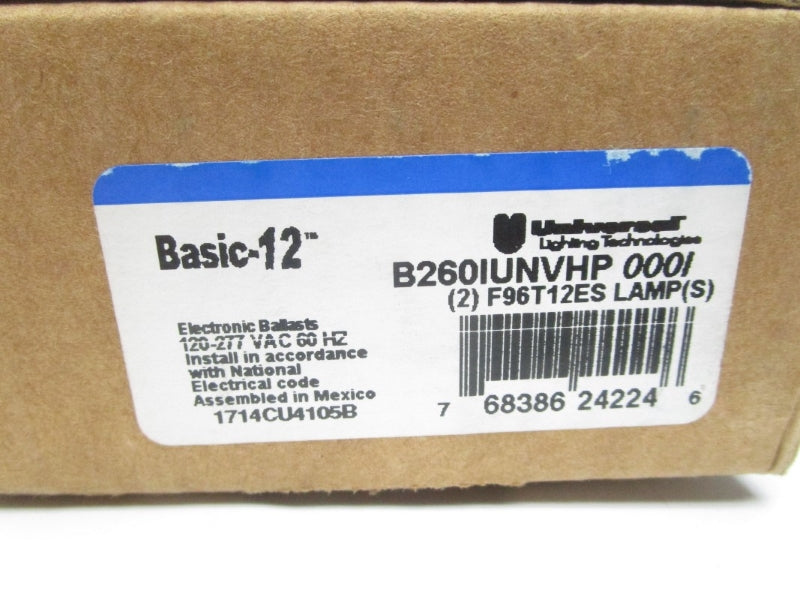 UNIVERSAL LIGHTING TECHNOLOGIES B260IUNVHP 120-277VAC NSMP