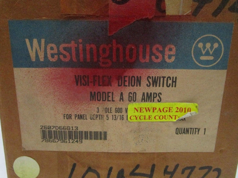 WESTINGHOUSE 2607D66G13 600VAC 60A NSMP
