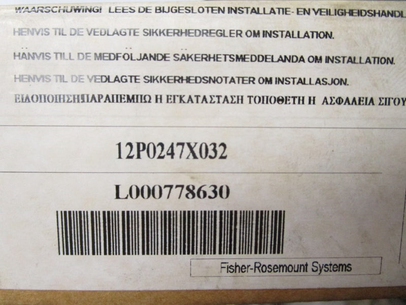 FISHER ROSEMOUNT 12P0247X032 24VDC 1.0A NSMP