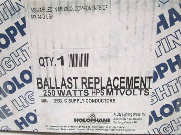HOLOPHANE LIGHTING RBK250HPMTA 277V 1.1A NSMP