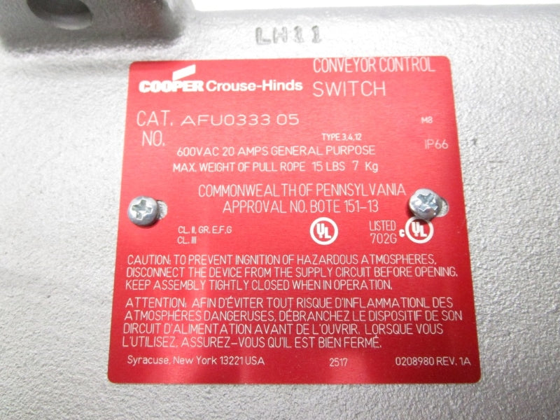 COOPER AFU033305 600VAC 20A NSNP