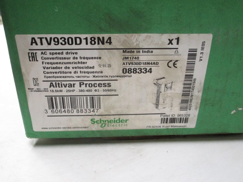 SCHNEIDER ELECTRIC ATV930D18N4 380-480V 33.4A NSMP