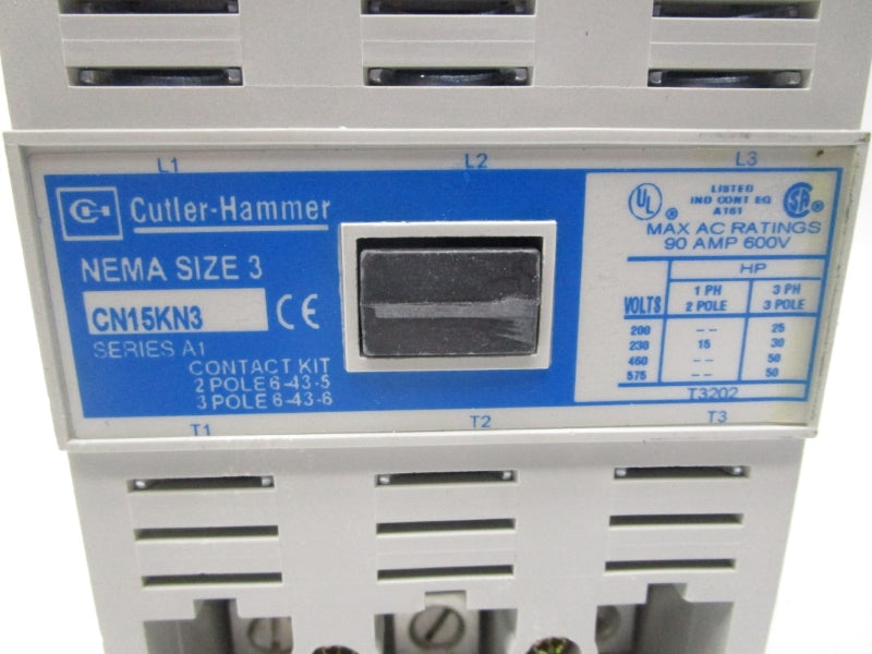 CUTLER HAMMER CN15KN3 SER. A1 110/120V 90A NSNP
