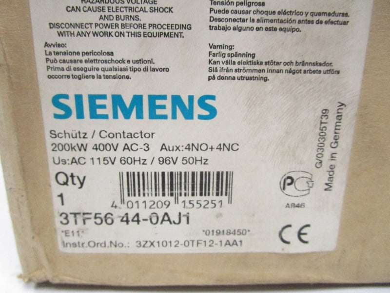 SIEMENS 3TF5644-0AJ1 115V NSMP