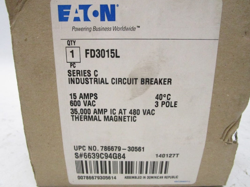 EATON FD3015L SER. C 6639C94G84 600VAC 15A NSMP