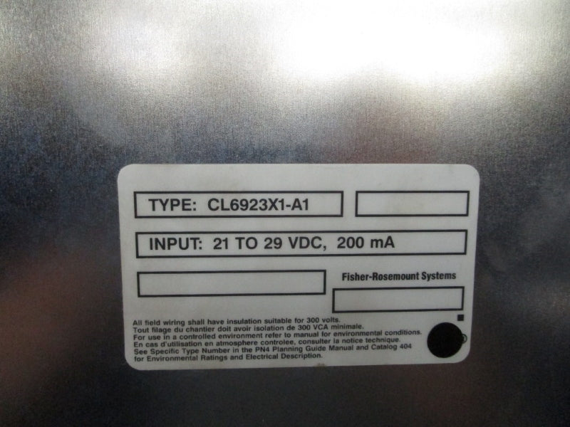EMERSON CL6923X1-A1 12PO456X04R 21-29VDC NSMP