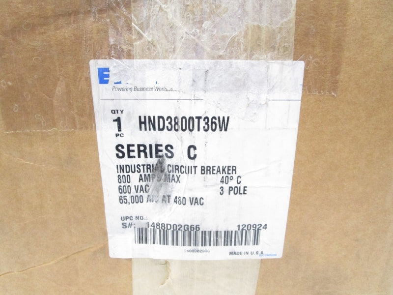 EATON HND3800T36W SER. C 600VAC 800A NSMP