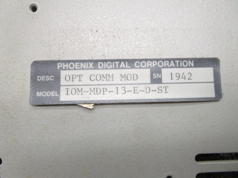 PHOENIX DIGITAL IOM-MDP-13-E-D-ST NSNP