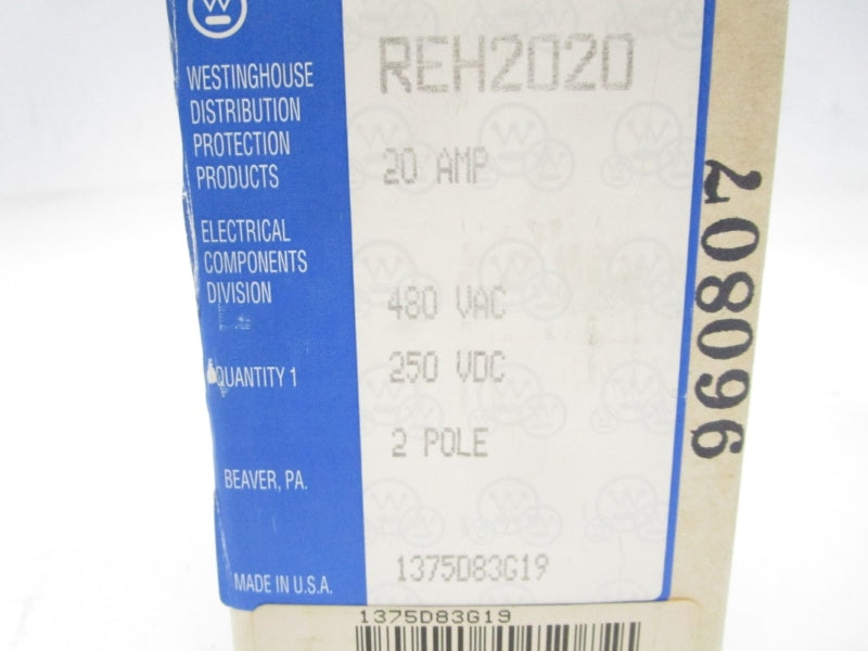 WESTINGHOUSE REH2020 480VAC 20A NSMP