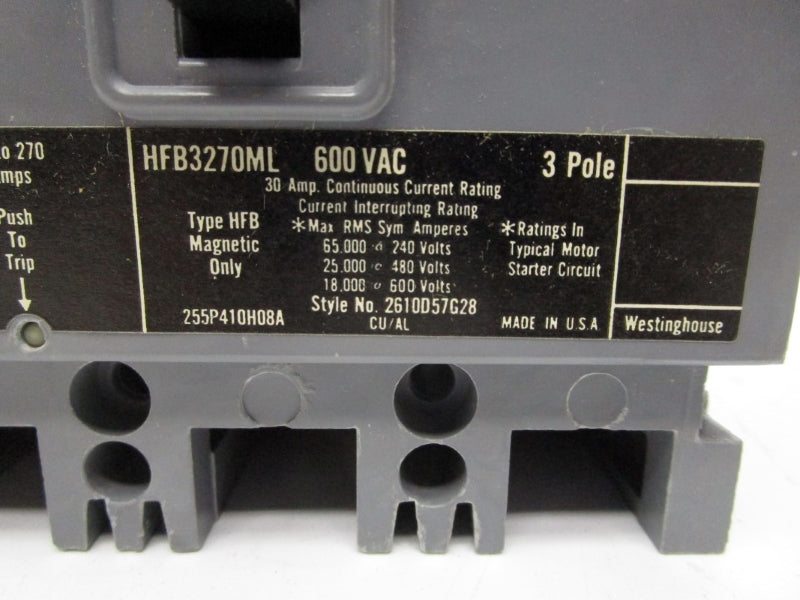 WESTINGHOUSE HFB3270ML 600VAC 30A NSMP