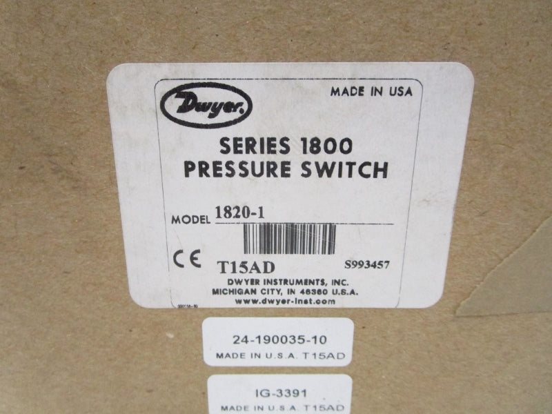 DWYER 1820-1 480VAC 15A NSMP