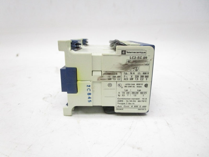 TELEMECANIQUE LC2-EC09 600V 16A (AS PICTURED) NSNP