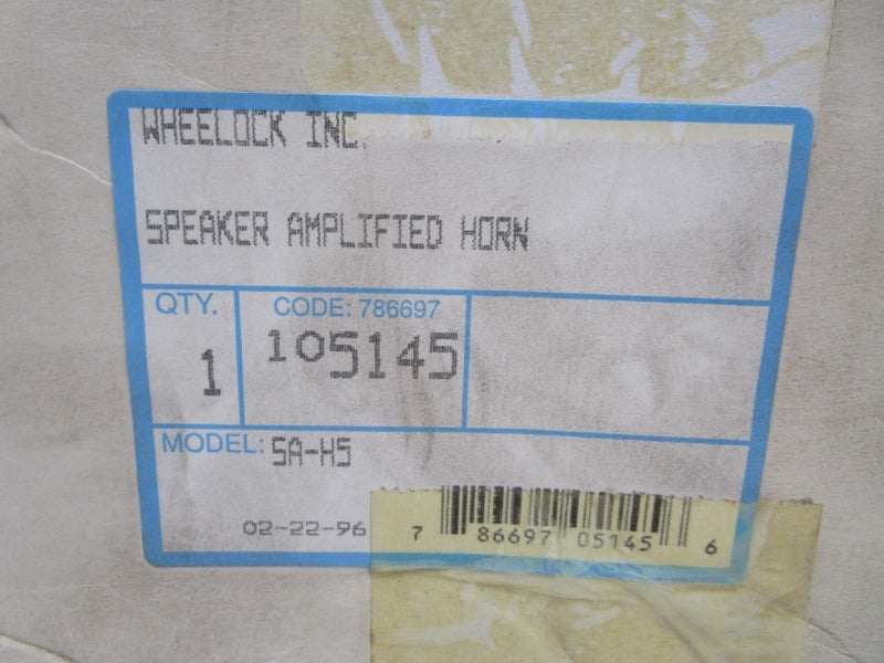 WHEELOCK SA-H5-B 24VDC NSMP