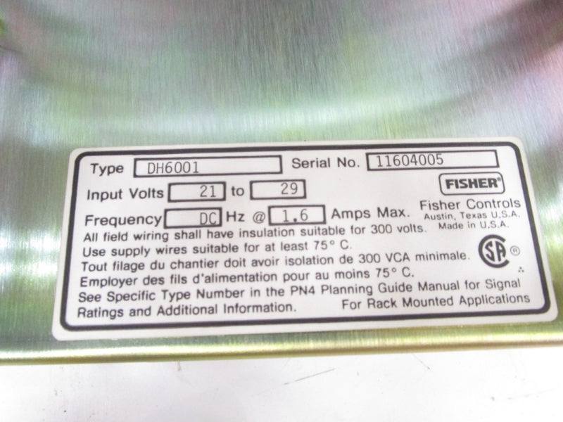 FISHER DH6001 21-29VDC 1.6A NSNP