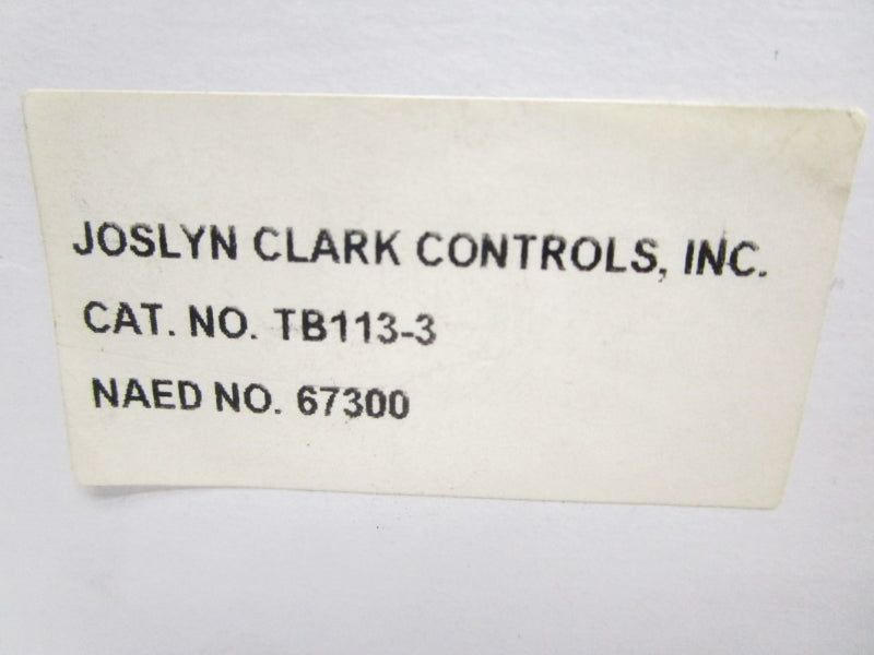 JOSLYN CLARK CONTROLS TB113-3 110-120V NSMP