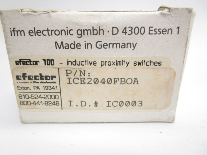 IFM EFECTOR ICE2040FBOA IC0003 20-250VAC/DC NSMP