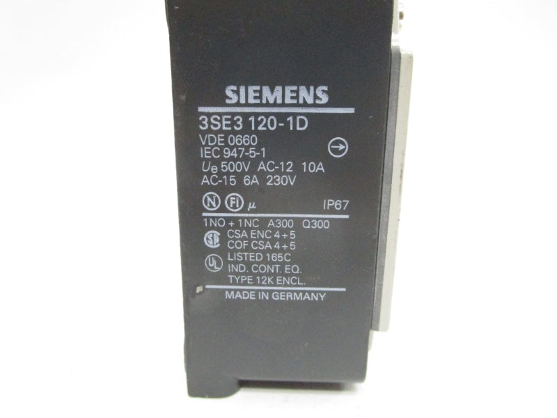 SIEMENS 3SE3120-1D 230VAC 6A NSMP