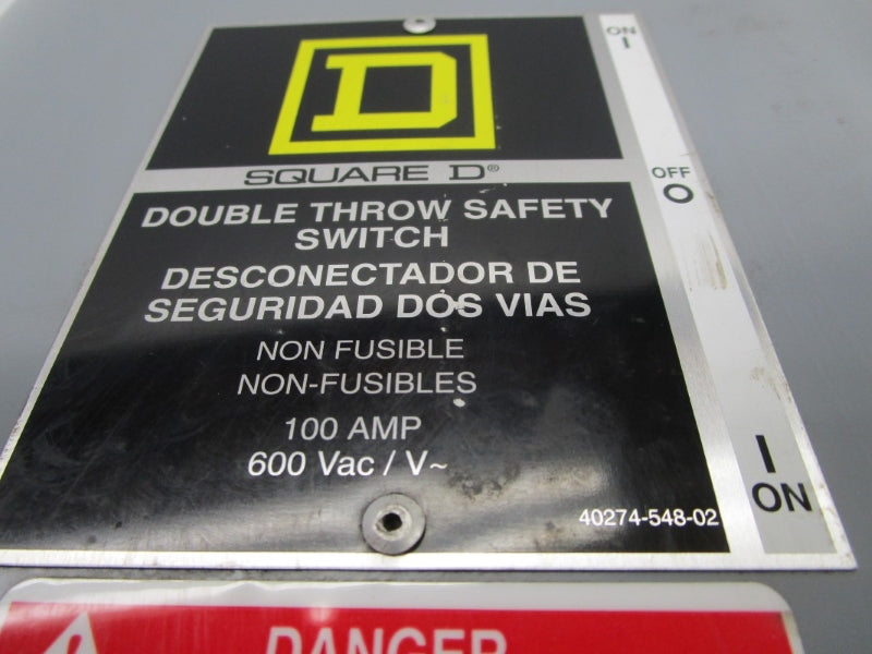 SQUARE D 82343 SER. E2 600VAC 100A NSNP
