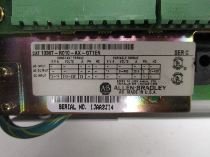 ROCKWELL AUTOMATION 1336T-R010-AX-GT1EN SER. C 513-620VDC 23A UNMP