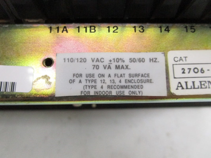 ALLEN BRADLEY 2706-B41J31 SER. D 110/120VAC NSNP