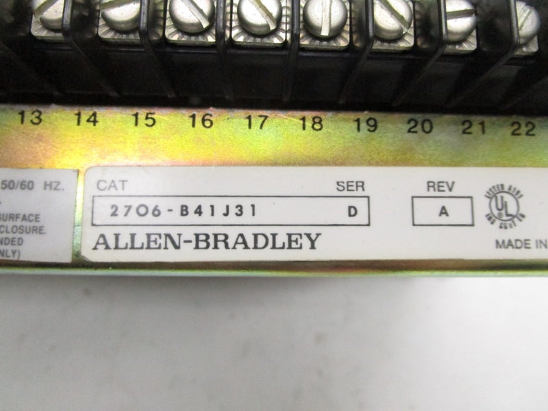 ALLEN BRADLEY 2706-B41J31 SER. D 110/120VAC NSNP