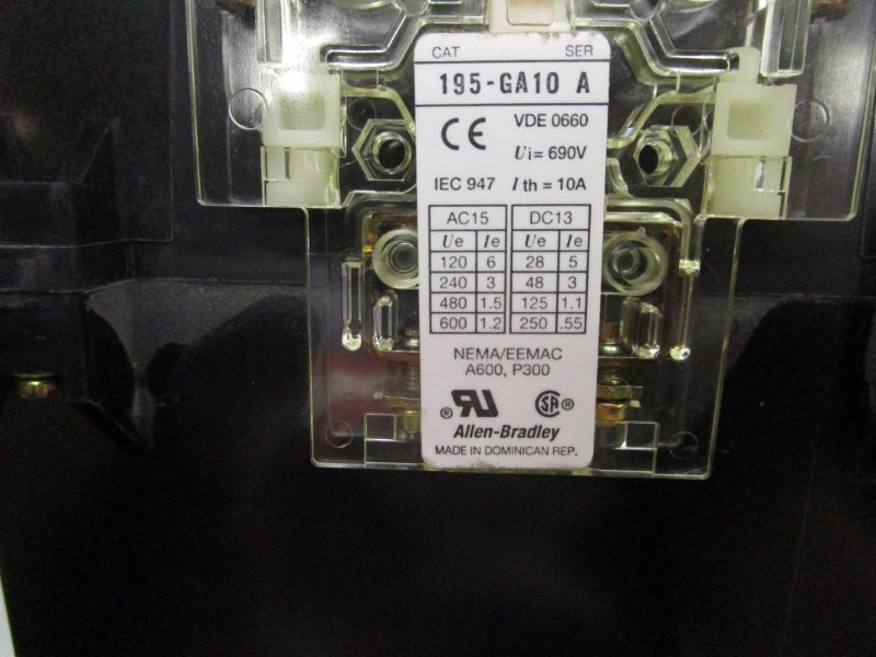 ALLEN BRADLEY 104-B250ND3 SER. B 120V 250A NSNP