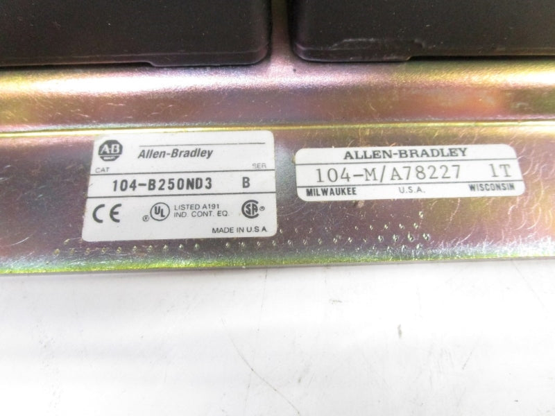 ALLEN BRADLEY 104-B250ND3 SER. B 120V 250A NSNP