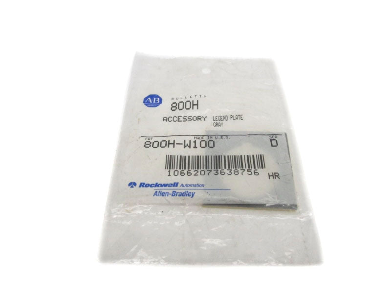 ALLEN BRADLEY 800H-W100 SER. D NSMP