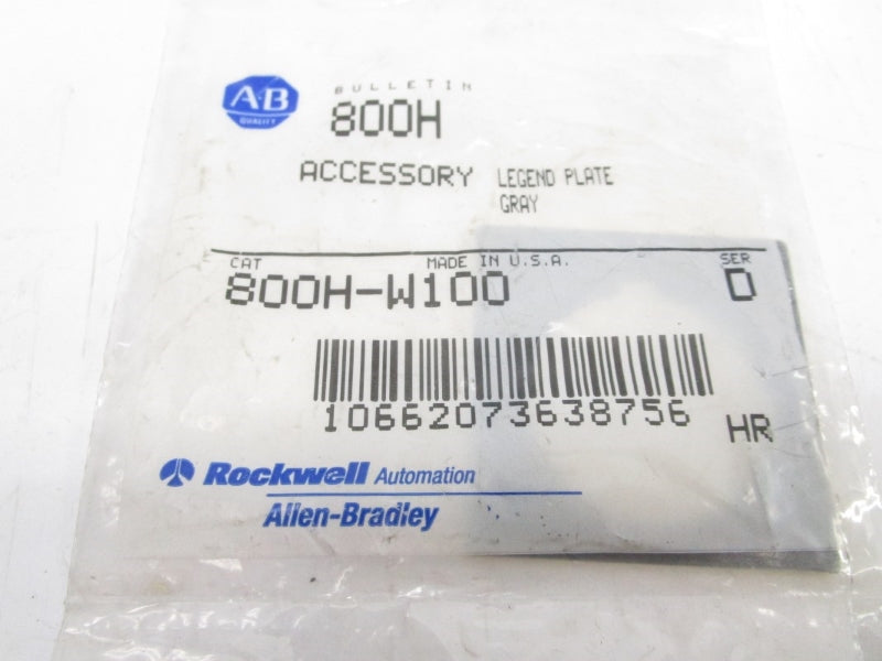 ALLEN BRADLEY 800H-W100 SER. D NSMP