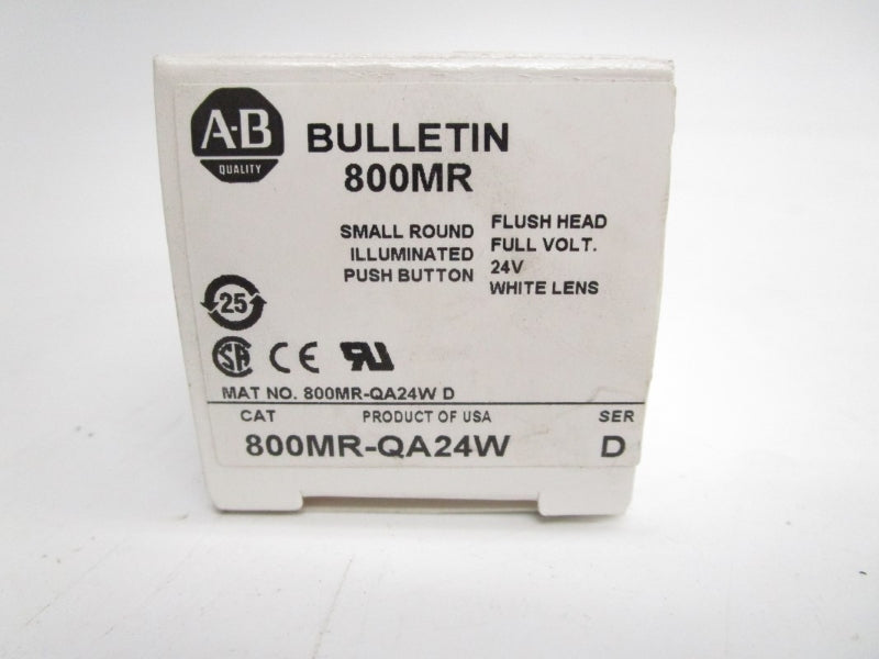 ALLEN BRADLEY 800MR-QA24W SER. D 24V (WH) NSMP