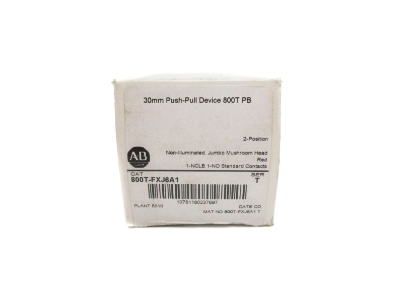 ALLEN BRADLEY 800T-FXJ6A1 SER. T (WH) NSFS
