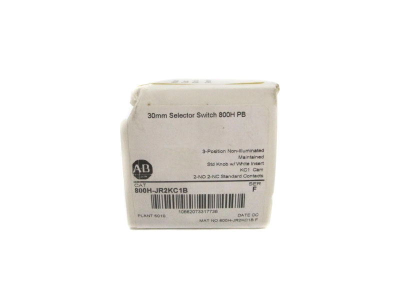 ALLEN BRADLEY 800H-JR2KC1B SER. F (WH) NSFS