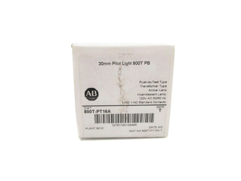 ALLEN BRADLEY 800T-PT16A SER. T (WH) NSFS