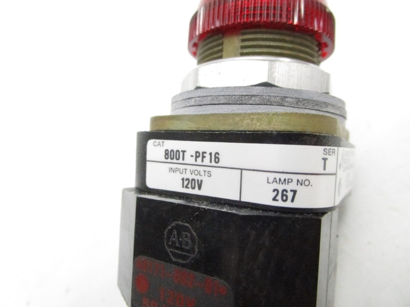 ALLEN BRADLEY 800T-PF16R SER. T 120V (GY/BL) NSMP