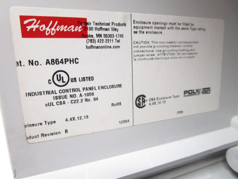 HOFFIMAN A864PHC NSNP