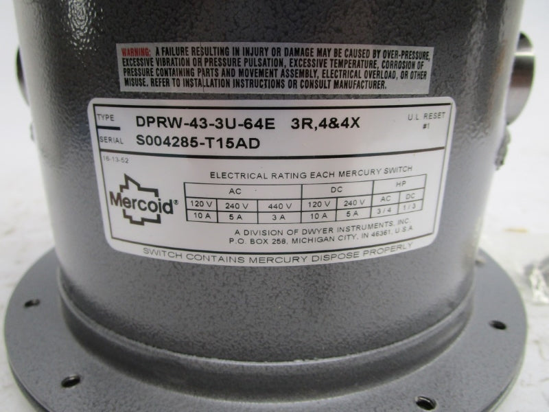 MERCOID DPRW-43-3U-64E 440VAC 3A NSMP