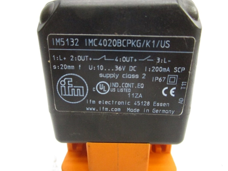 IFM EFECTOR IM5132 IMC4020BCPKG/K1/US 36VDC UNMP