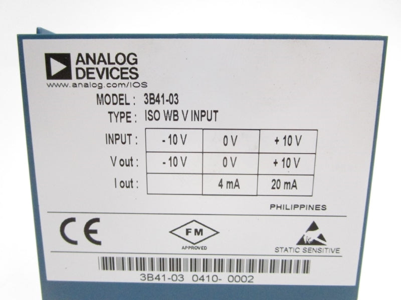ANALOG DEVICES 3B41-03 10V NSNP