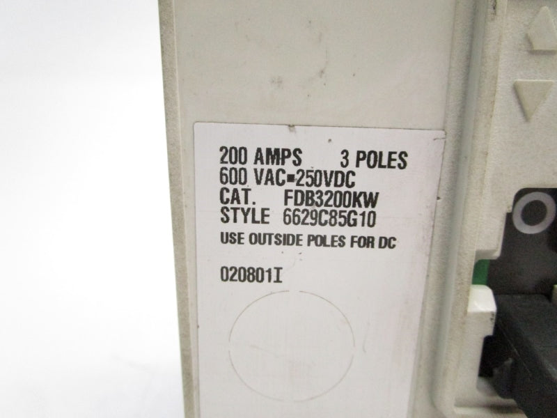 INDUSTRIAL MRO FDB3200KW 600VAC 200A NSNP