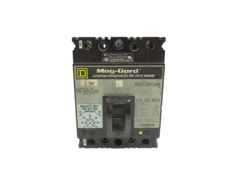 SQUARE D FAL3600311M SER. 2 600VAC 3A (GREY) UNMP