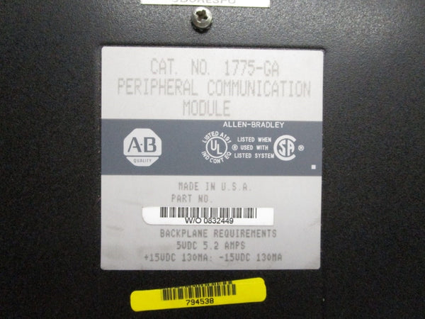 ALLEN BRADLEY 1775-GA 15VDC 5.2A UNMP