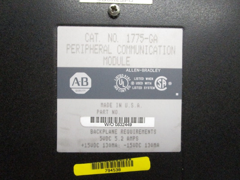ALLEN BRADLEY 1775-GA 15VDC 5.2A UNMP