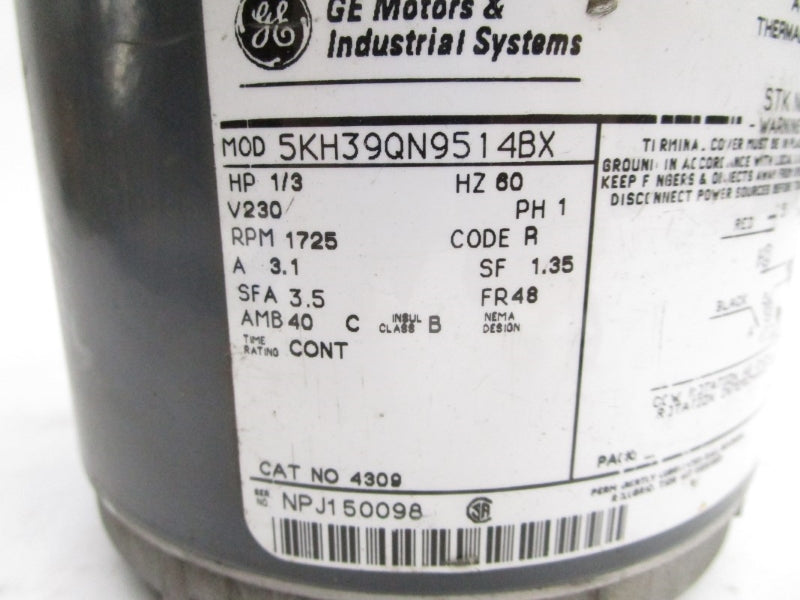 GENERAL ELECTRIC 5KH39QN9514BX 230V 3.1A NSNP
