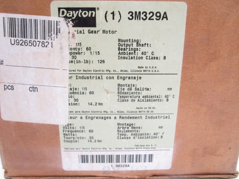 DAYTON 3M329A 115V 2.2A NSMP