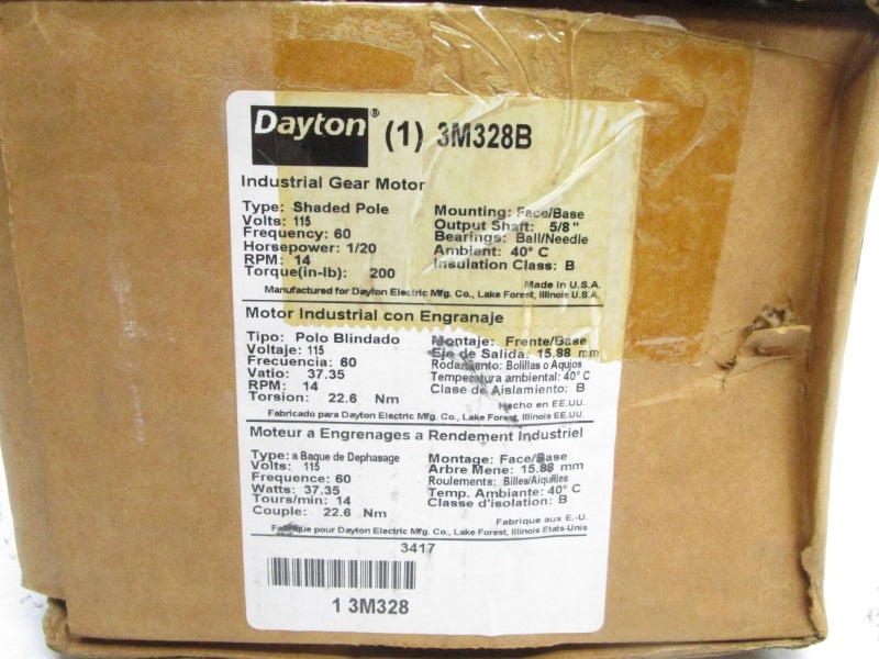 DAYTON 3M328B 115V 1.9A NSMP
