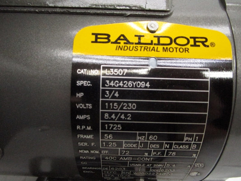 BALDOR L3507 115/230V 8.4/4.2A NSMP