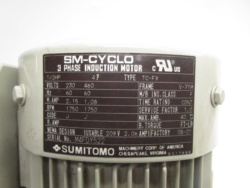 SUMITOMO ZNFM05-1220-20/UBAALA 230/460V 2.15/1.08A NSNP