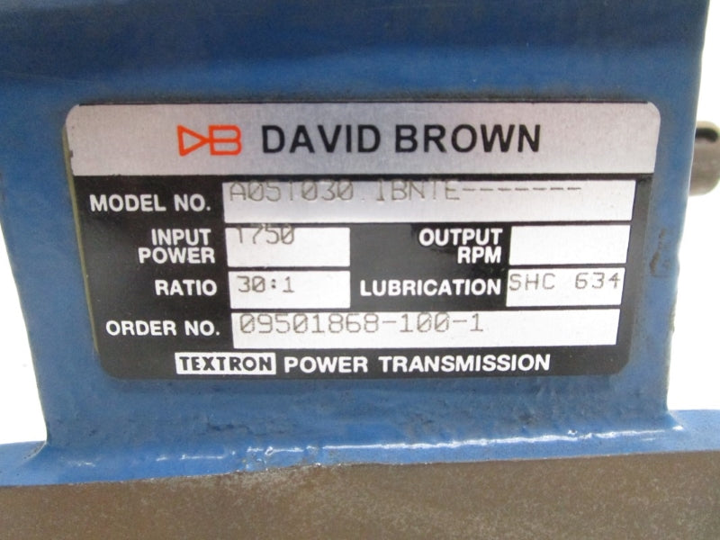 DAVID BROWN A051030.IBNTE 09501868-100-1 UNMP