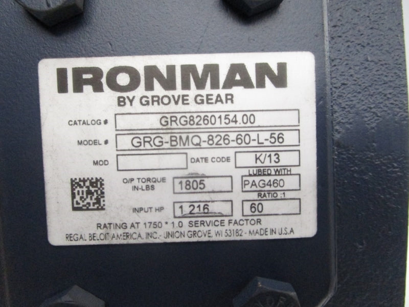GROVE GEAR GRG-BMQ-826-60-L-56 GRG8260154.00 NSNP