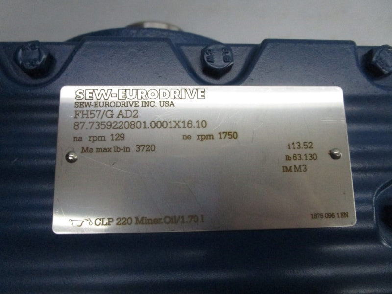 SEW EURODRIVE FH57/GAD2 NSNP